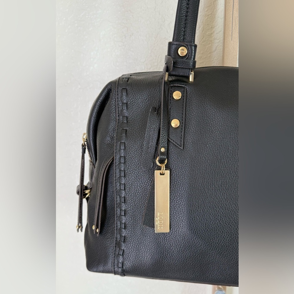 Lodis San Tropez Leather Handbag with Gold Hardware + Wallet - Picture 8 of 16
